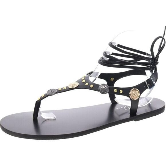 Wild Pair Earheart T-strap Black Sandals Size 10.5 NIB - Picture 1 of 10